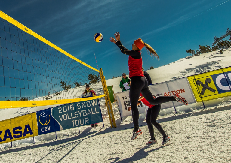 Snow-Volleyball mobil