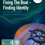Flyer zum Escape Room von Sabra auf dem Makkabi Campus. Fixing The Boat - Finding Identity.